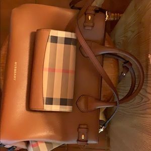 Authentic Burberry tote and wallet